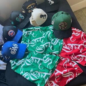 Gasnyc93 hats and shorts, shorts is large